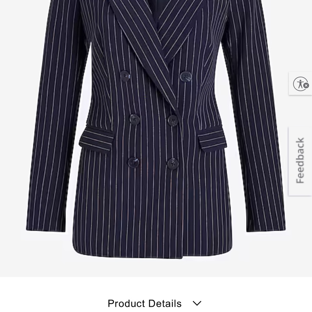 Express Navy Pinstripe Blazer